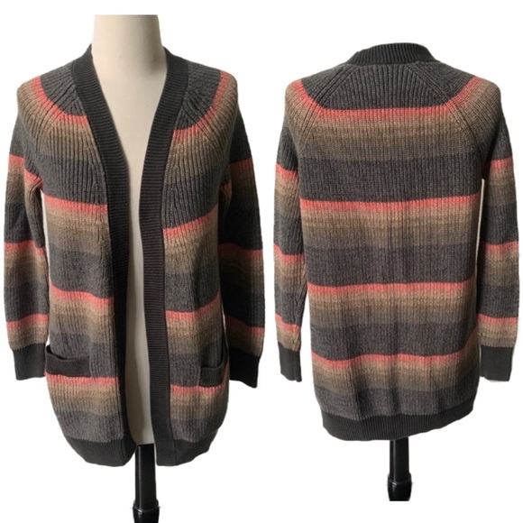 GAP Ribbed Knit Open Collar Cotton Cardigan Jumper - Picture 2 of 3